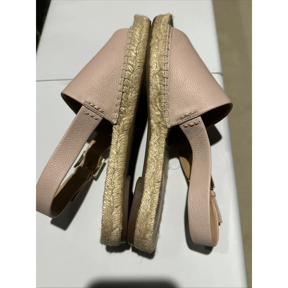 NIB Michael Kors Fisher Women's Espadrille Leather Size 6.5M Soft Pink‎